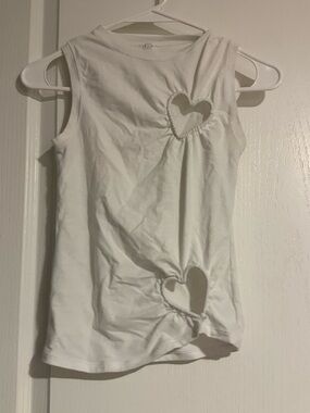 SKIMS White Sleeveless Tank with Heart Cutouts